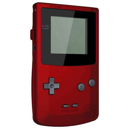 eXtremeRate Retail IPS Ready Upgraded Scarlet Red GBC Replacement Shell Full Housing Cover with Buttons for Gameboy Color - Fit for GBC OSD IPS & Regular IPS & Standard LCD - Console & IPS Screen NOT Included - QCBP3003