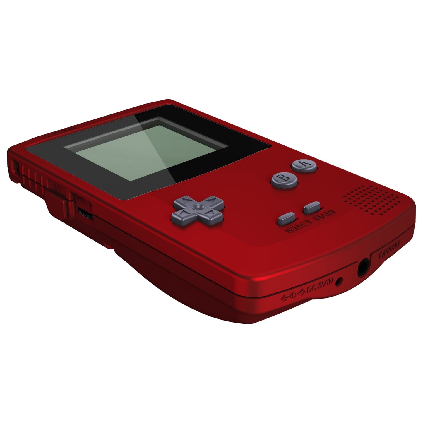 eXtremeRate Retail IPS Ready Upgraded Scarlet Red GBC Replacement Shell Full Housing Cover with Buttons for Gameboy Color - Fit for GBC OSD IPS & Regular IPS & Standard LCD - Console & IPS Screen NOT Included - QCBP3003