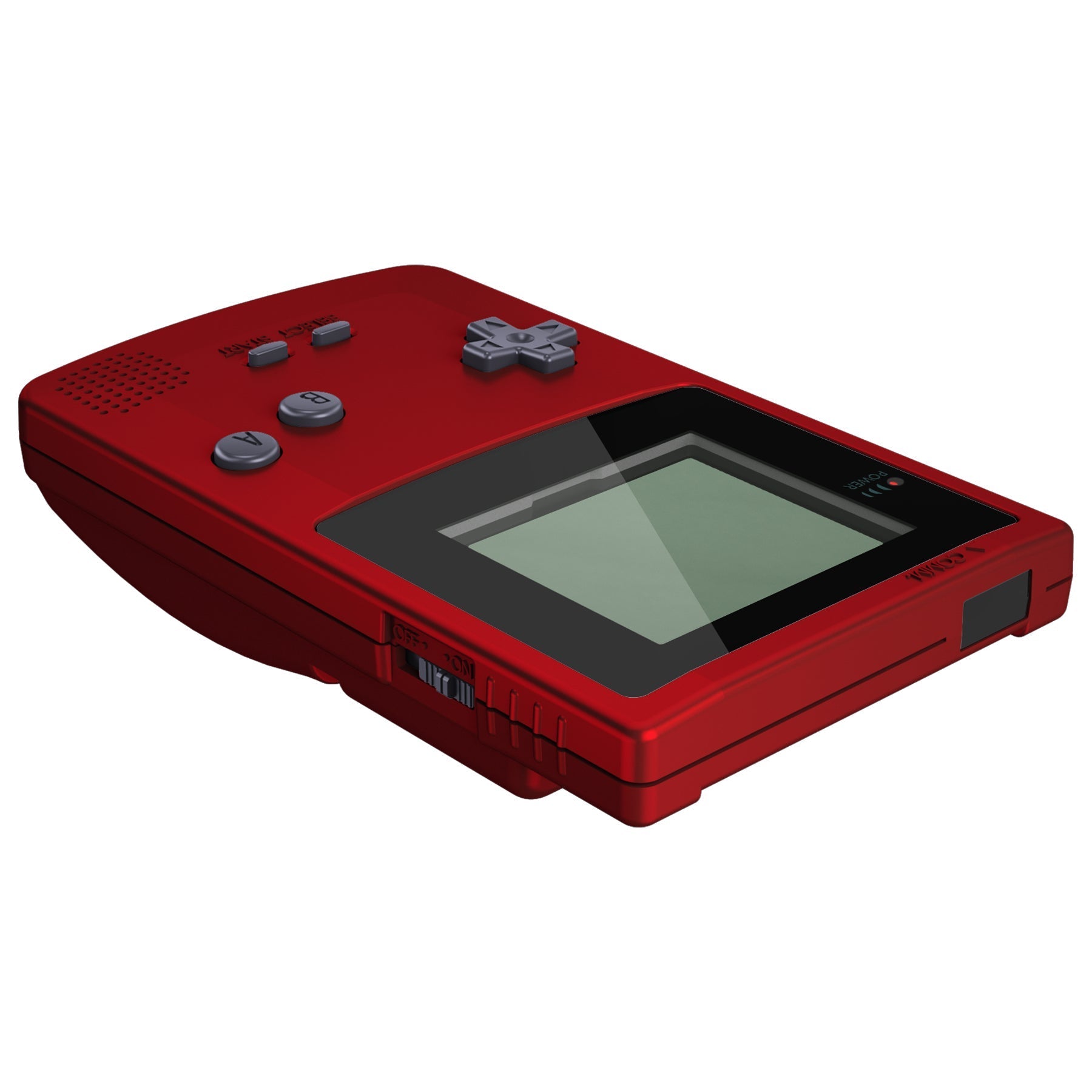 eXtremeRate Retail IPS Ready Upgraded Scarlet Red GBC Replacement Shell Full Housing Cover with Buttons for Gameboy Color - Fit for GBC OSD IPS & Regular IPS & Standard LCD - Console & IPS Screen NOT Included - QCBP3003