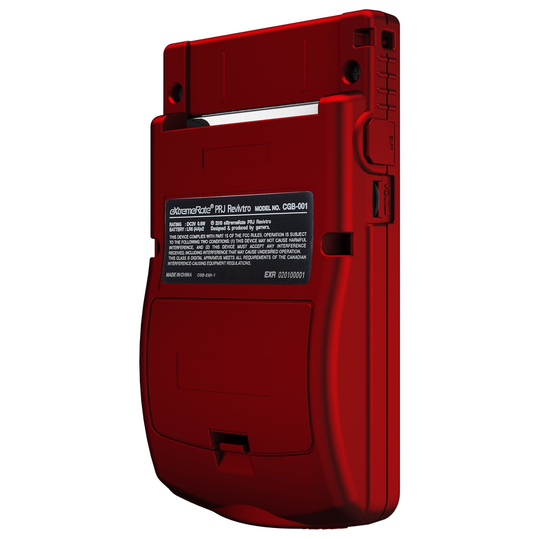 eXtremeRate Retail IPS Ready Upgraded Scarlet Red GBC Replacement Shell Full Housing Cover with Buttons for Gameboy Color - Fit for GBC OSD IPS & Regular IPS & Standard LCD - Console & IPS Screen NOT Included - QCBP3003