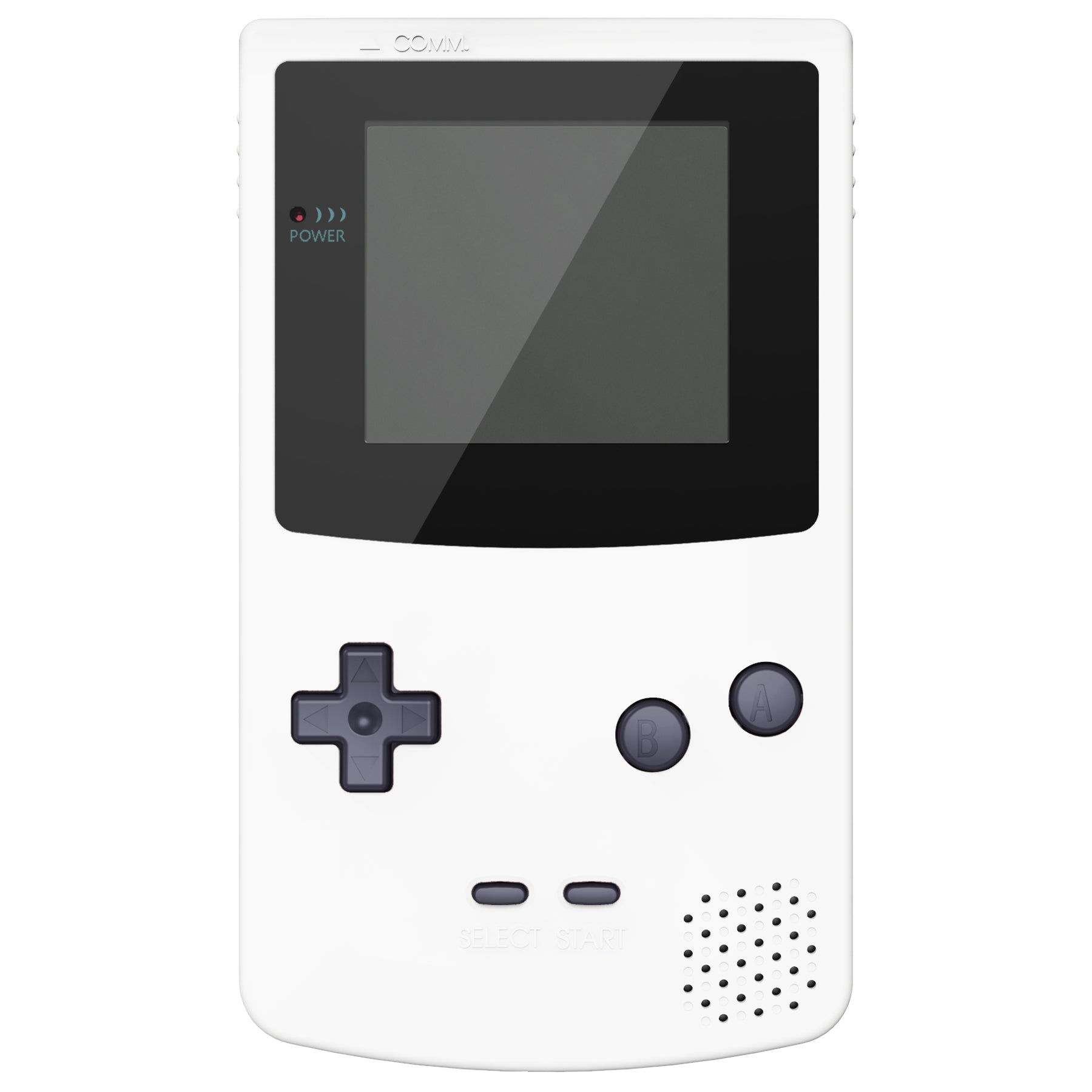 eXtremeRate Retail IPS Ready Upgraded eXtremeRate White GBC Replacement Shell Full Housing Cover with Buttons for Gameboy Color - Fit for GBC OSD IPS & Regular IPS & Standard LCD - Console & IPS Screen NOT Included - QCBP3008