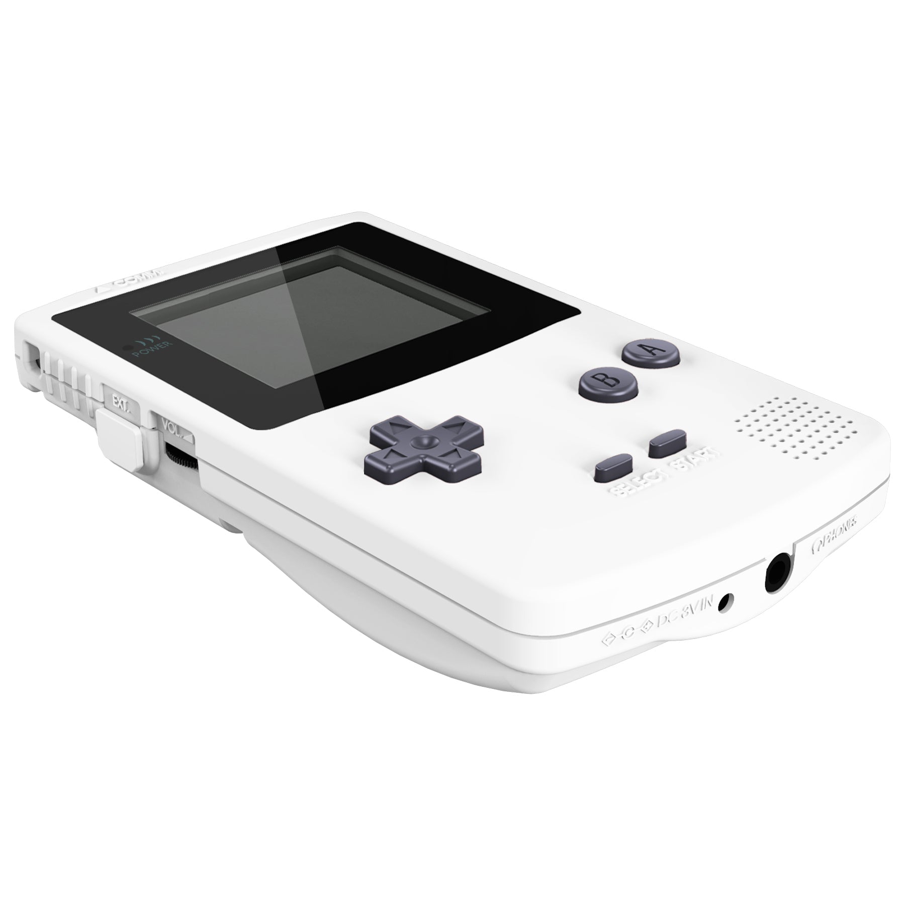 eXtremeRate Retail IPS Ready Upgraded eXtremeRate White GBC Replacement Shell Full Housing Cover with Buttons for Gameboy Color - Fit for GBC OSD IPS & Regular IPS & Standard LCD - Console & IPS Screen NOT Included - QCBP3008