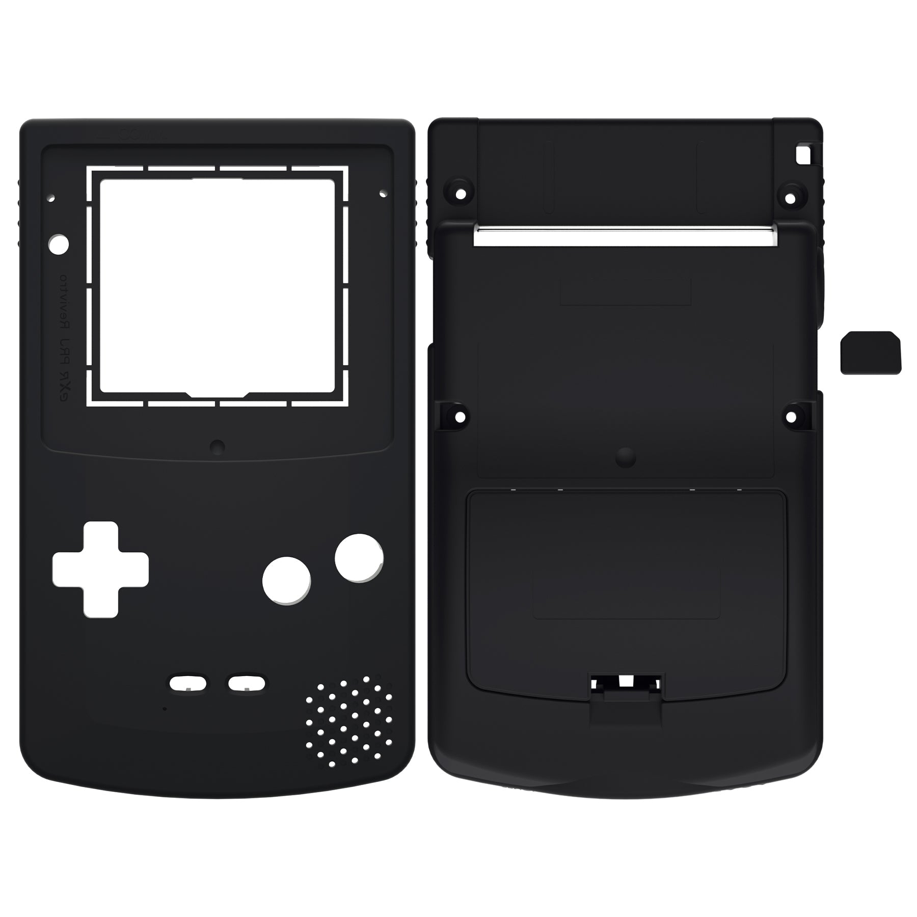 eXtremeRate Retail IPS Ready Upgraded eXtremeRate Black GBC Replacement Shell Full Housing Cover with Buttons for Gameboy Color - Fit for GBC OSD IPS & Regular IPS & Standard LCD -C Console & IPS Screen NOT Included - QCBP3013