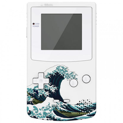 eXtremeRate Retail IPS Ready Upgraded The Great Wave Replacement Shell Full Housing Cover with Buttons for Gameboy Color - Fit for GBC OSD IPS & Regular IPS & Standard LCD - Console & IPS Screen NOT Included - QCBT1006