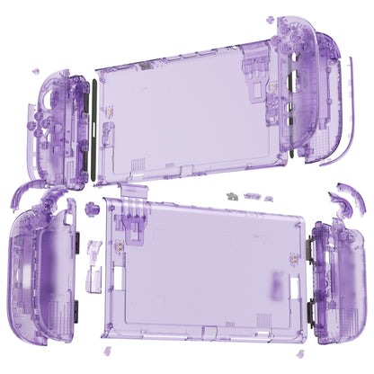 eXtremeRate Nintendo Switch 2対応交換フルセットシェル＆ボタン - デラックス版【クリアパープル】