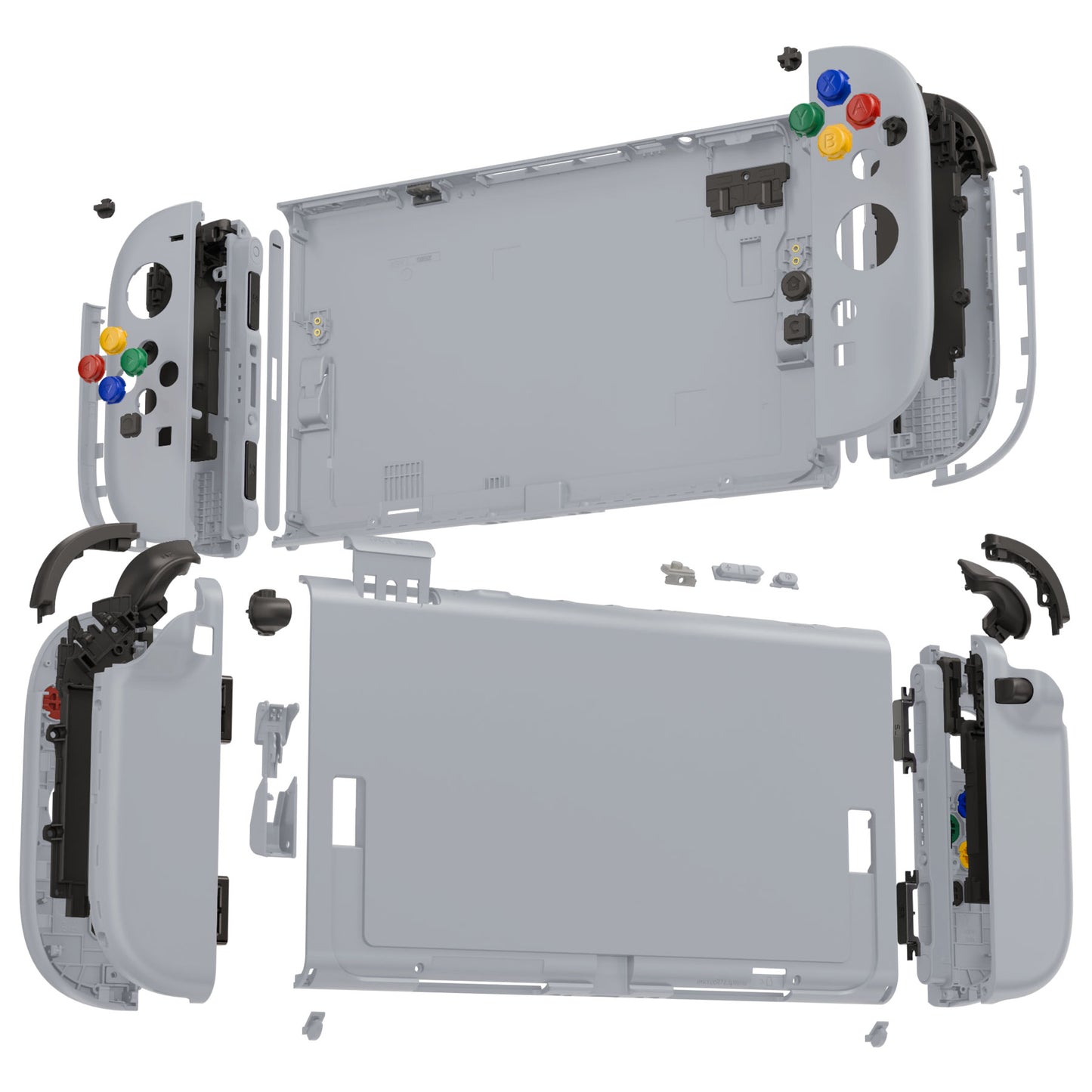 eXtremeRate Nintendo Switch 2対応交換フルセットシェル＆ボタン - デラックス版【ニューホープグレイ】