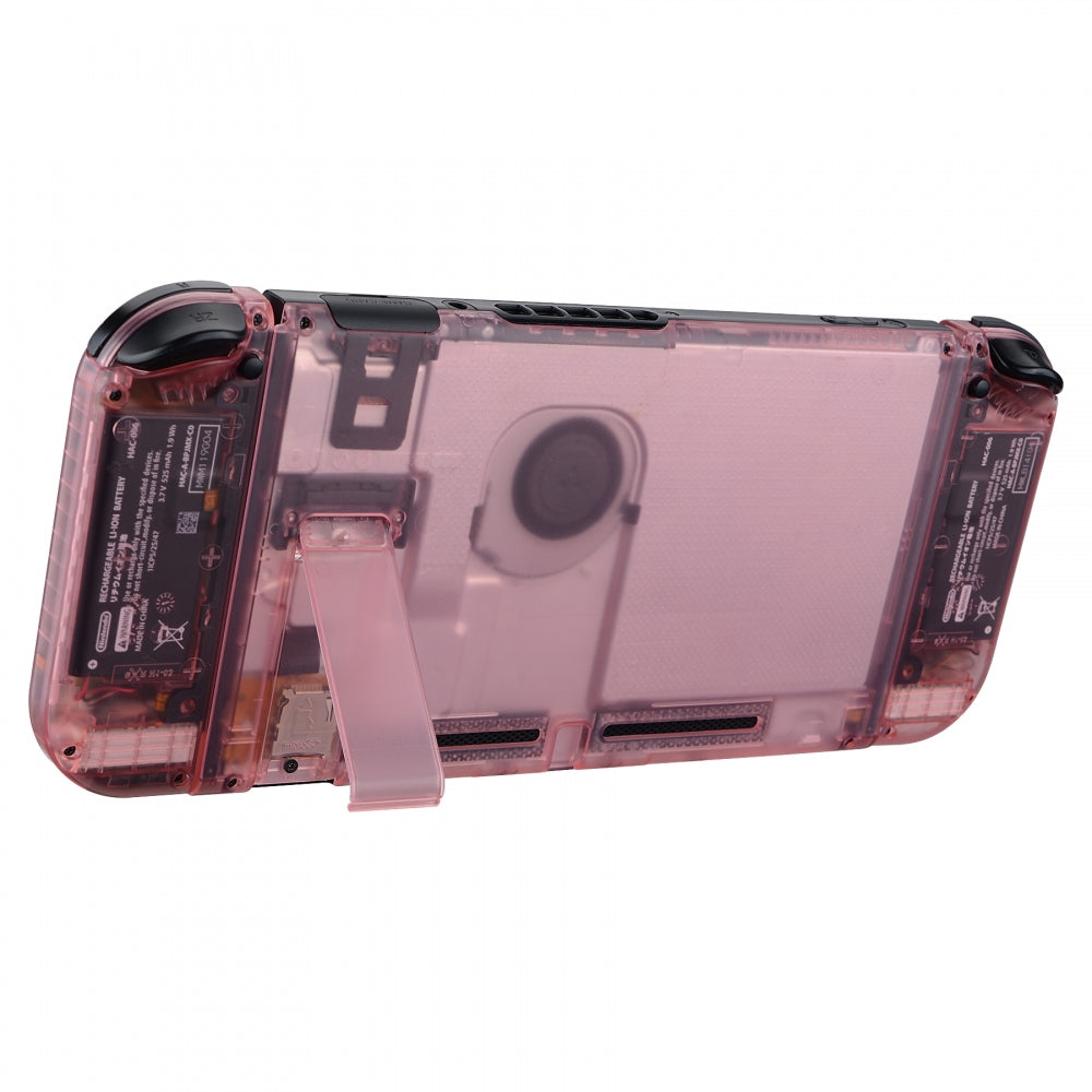 eXtremeRate Retail Back Plate for Nintendo Switch Console, NS Joycon Handheld Controller Housing with Colorful Buttons, DIY Replacement Shell for Nintendo Switch -Cherry Pink - QM507