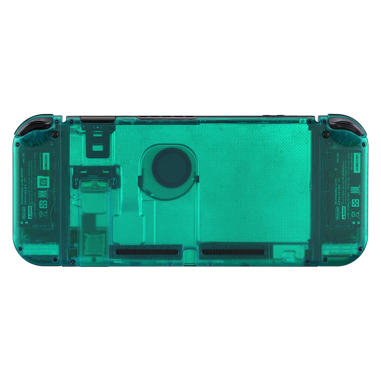 eXtremeRate Retail Back Plate for Nintendo Switch Console, NS Joycon Handheld Controller Housing with Colorful Buttons, DIY Replacement Shell for Nintendo Switch - Emerald Green - QM508