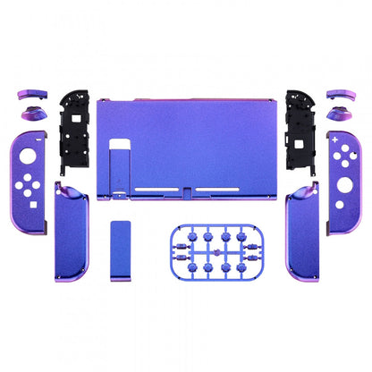 eXtremeRate Retail Chamillionaire Glossy Handheld Console Back Plate, Joycon Handheld Controller Housing Shell With Full Set Buttons DIY Replacement Part for Nintendo Switch - QP301