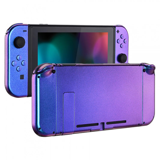 eXtremeRate Retail Chamillionaire Glossy Handheld Console Back Plate, Joycon Handheld Controller Housing Shell With Full Set Buttons DIY Replacement Part for Nintendo Switch - QP301