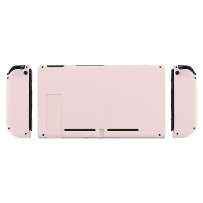 eXtremeRate Retail Soft Touch Grip Cherry Blossoms Handheld Console Back Plate, Joycon Handheld Controller Housing Shell With Full Set Buttons DIY Replacement Part for Nintendo Switch - QP306