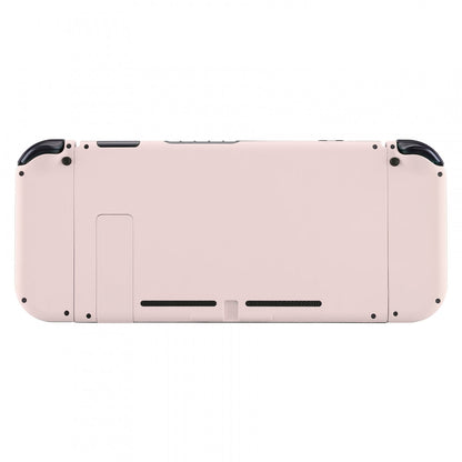 eXtremeRate Retail Soft Touch Grip Cherry Blossoms Handheld Console Back Plate, Joycon Handheld Controller Housing Shell With Full Set Buttons DIY Replacement Part for Nintendo Switch - QP306