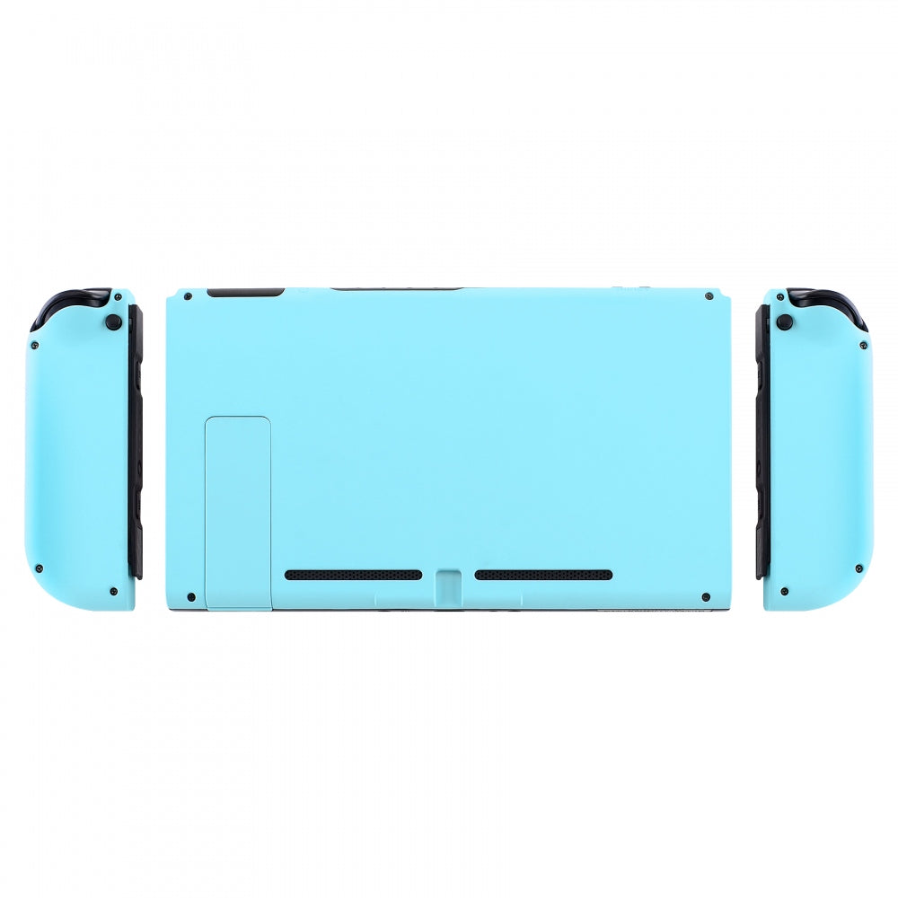 eXtremeRate Retail Soft Touch Grip Heaven Blue Handheld Console Back Plate, Joycon Handheld Controller Housing Shell With Full Set Buttons DIY Replacement Part for Nintendo Switch - QP307