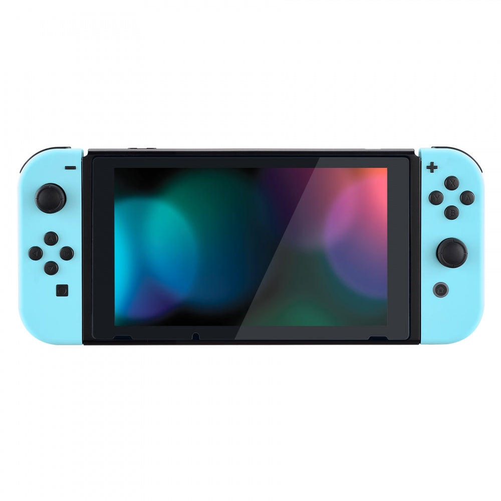 eXtremeRate Retail Soft Touch Grip Heaven Blue Handheld Console Back Plate, Joycon Handheld Controller Housing Shell With Full Set Buttons DIY Replacement Part for Nintendo Switch - QP307