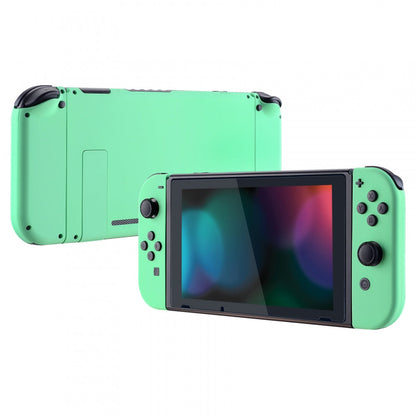 eXtremeRate Retail Soft Touch Grip Mint Green Handheld Console Back Plate, Joycon Handheld Controller Housing Shell With Full Set Buttons DIY Replacement Part for Nintendo Switch - QP308