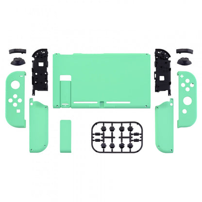 eXtremeRate Retail Soft Touch Grip Mint Green Handheld Console Back Plate, Joycon Handheld Controller Housing Shell With Full Set Buttons DIY Replacement Part for Nintendo Switch - QP308