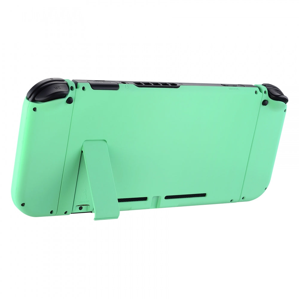 eXtremeRate Retail Soft Touch Grip Mint Green Handheld Console Back Plate, Joycon Handheld Controller Housing Shell With Full Set Buttons DIY Replacement Part for Nintendo Switch - QP308