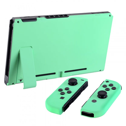 eXtremeRate Retail Soft Touch Grip Mint Green Handheld Console Back Plate, Joycon Handheld Controller Housing Shell With Full Set Buttons DIY Replacement Part for Nintendo Switch - QP308