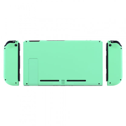 eXtremeRate Retail Soft Touch Grip Mint Green Handheld Console Back Plate, Joycon Handheld Controller Housing Shell With Full Set Buttons DIY Replacement Part for Nintendo Switch - QP308