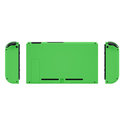 eXtremeRate Retail Green Soft Touch Grip Backplate for NS Switch Console, NS Joycon Handheld Controller Housing with Full Set Buttons, DIY Replacement Shell for NS Switch - QP335