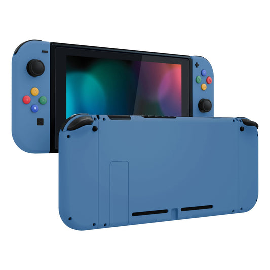 eXtremeRate Retail Airforce Blue Soft Touch Grip Backplate for NS Switch Console, NS Joycon Handheld Controller Housing with Full Set Buttons, DIY Replacement Shell for NS Switch - QP340