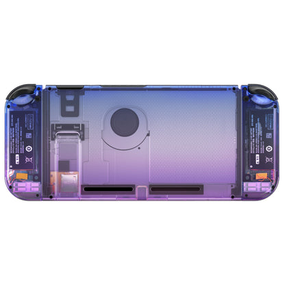 eXtremeRate Retail Gradient Translucent Bluebell Back Plate for NS Switch Console, NS Joycon Handheld Controller Housing with Full Set Buttons, DIY Replacement Shell for Nintendo Switch - QP345