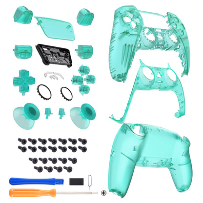 eXtremeRate PS5コントローラーBDM-030/040/050対応交換対応用フルセットシェル＆ボタン【エメラルドグリーン】