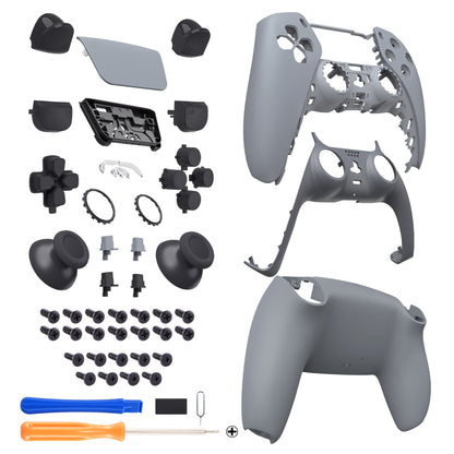 eXtremeRate Replacement Full Shell & Button Set for PS5 Controller BDM-030/040/050 (New Hope Gray)
