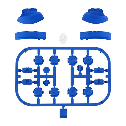 eXtremeRate Retail Blue Replacement ABXY Direction Keys SR SL L R ZR ZL Trigger Buttons Springs, Full Set Buttons Repair Kits with Tools for NS Switch JoyCon & OLED JoyCon - JoyCon Shell NOT Included - AJ232