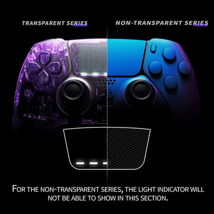 Replacement Full Set Shells with Buttons Compatible with PS5 Edge Controller - Chameleon Purple Blue eXtremeRate