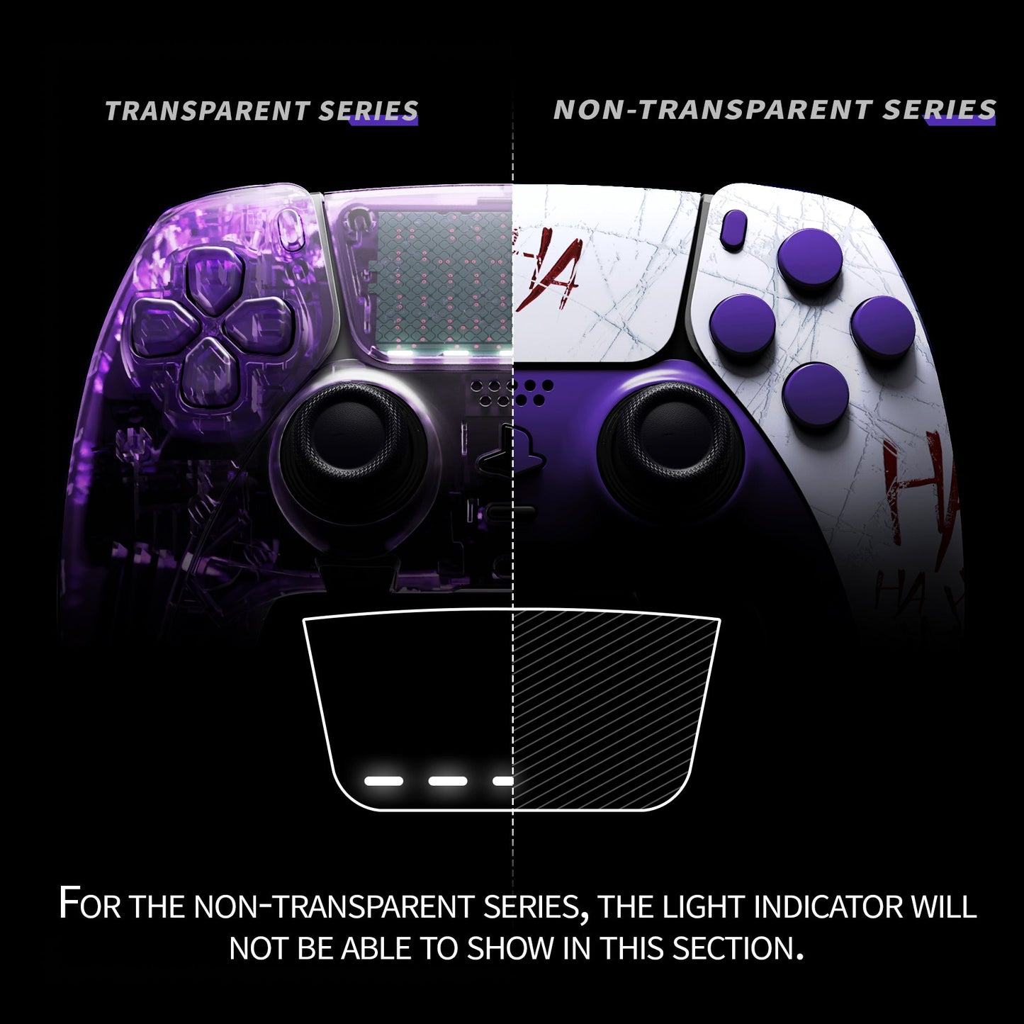 Replacement Full Set Shells with Buttons Compatible with PS5 Edge Controller - Clown HAHAHA eXtremeRate