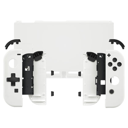 eXtremeRate Retail eXtremeRate Dpad Version Custom Full Set Shell for Nintendo Switch, Soft Touch Grip Replacement Console Back Plate, NS Joycon Handheld Controller Housing with Buttons for Nintendo Switch - White - QZP3001