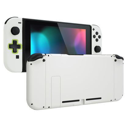 eXtremeRate Retail eXtremeRate Dpad Version Custom Full Set Shell for Nintendo Switch, Soft Touch Grip Replacement Console Back Plate, NS Joycon Handheld Controller Housing with Buttons for Nintendo Switch - White - QZP3001