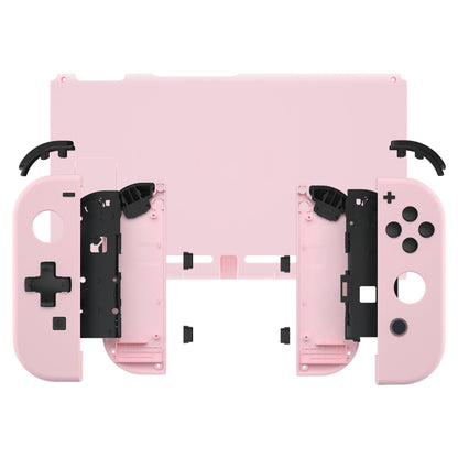 eXtremeRate Retail eXtremeRate Dpad Version Custom Full Set Shell for Nintendo Switch, Soft Touch Grip Replacement Console Back Plate, NS Joycon Handheld Controller Housing with Buttons for Nintendo Switch - Cherry Blossoms Pink - QZP3002