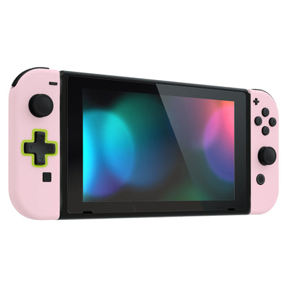 eXtremeRate Retail eXtremeRate Dpad Version Custom Full Set Shell for Nintendo Switch, Soft Touch Grip Replacement Console Back Plate, NS Joycon Handheld Controller Housing with Buttons for Nintendo Switch - Cherry Blossoms Pink - QZP3002