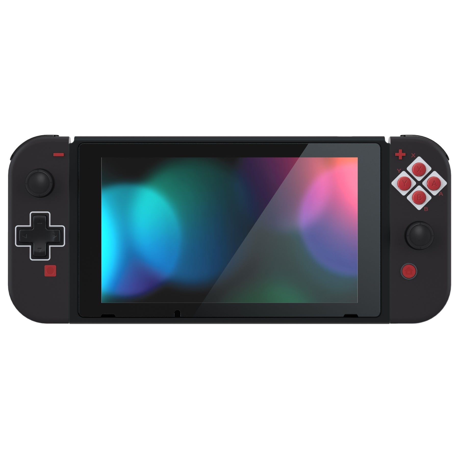 eXtremeRate Retail Dpad Version Custom Full Set Shell for Nintendo Switch, Soft Touch Replacement Console Back Plate, NS Joycon Handheld Controller Housing & Buttons for Nintendo Switch - Classics NES Style - QZT1005