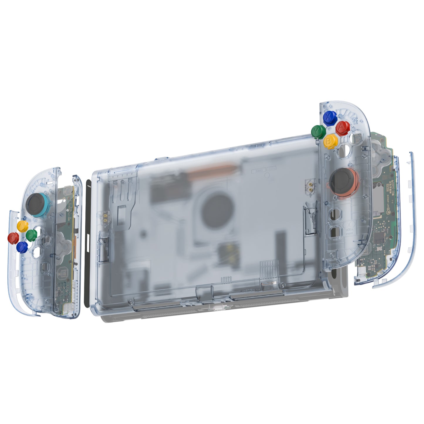 eXtremeRate Nintendo Switch 2対応交換フルセットシェル＆ボタン - エッセンス版【クリアグレイシャーブルー】