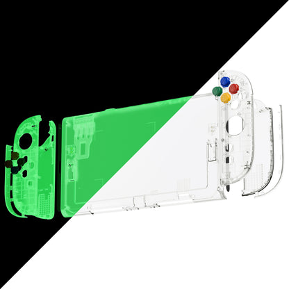 eXtremeRate Nintendo Switch 2対応交換フルセットシェル＆ボタン - エッセンス版【暗闇で光る-グリーン】
