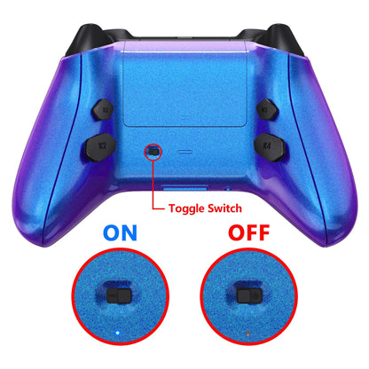 eXtremeRate Retail Chameleon Purple Blue HOPE Remappable Remap Kit for Xbox Series X/S Controller, Upgrade Boards & Redesigned Back Shell & Side Rails & Back Buttons for Xbox Core Controller - Controller NOT Included - RX3P3001