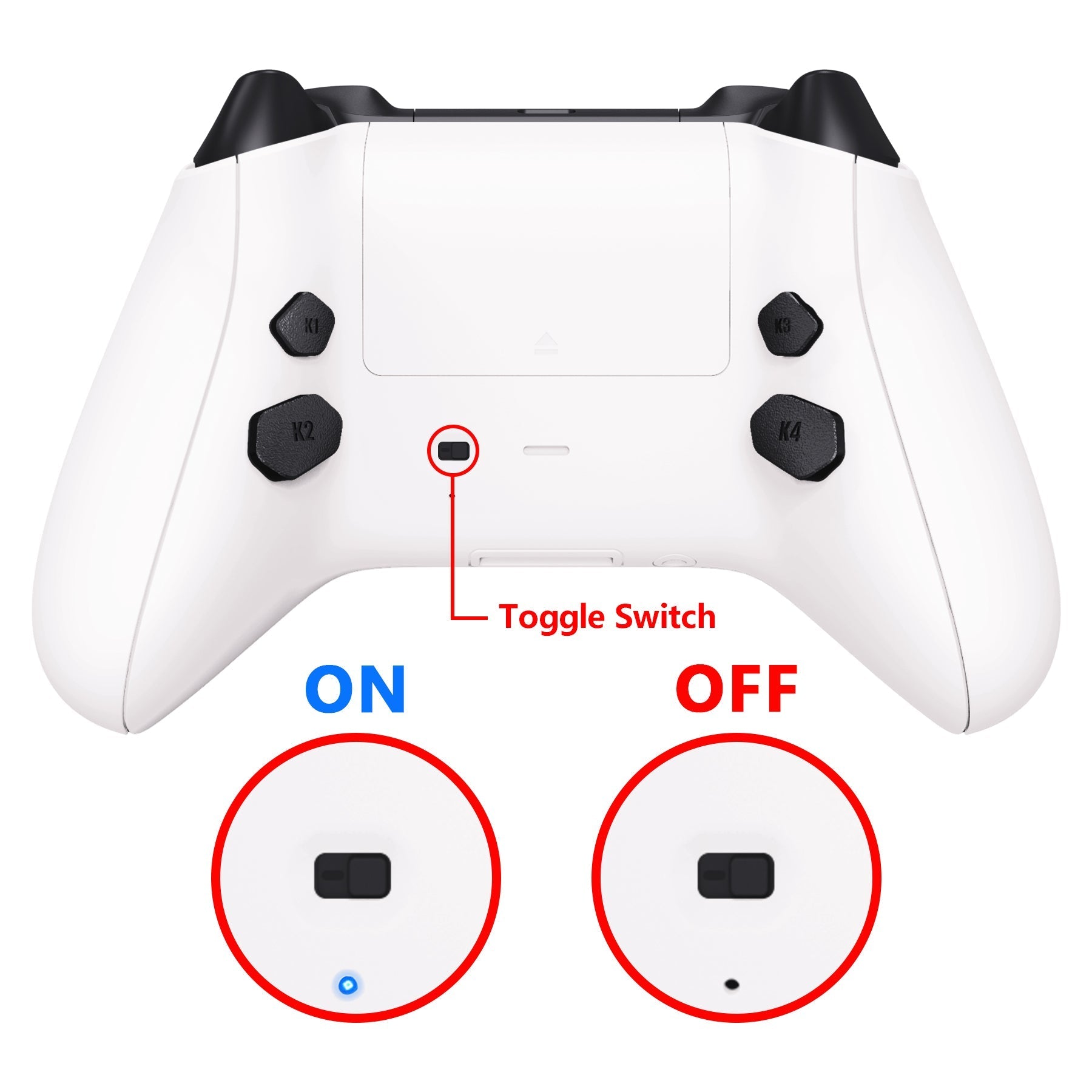 eXtremeRate Retail White HOPE Remappable Remap Kit for Xbox Series X/S Controller, Upgrade Boards & Redesigned Back Shell & Side Rails & Back Buttons for Xbox Core Controller - Controller NOT Included - RX3P3008