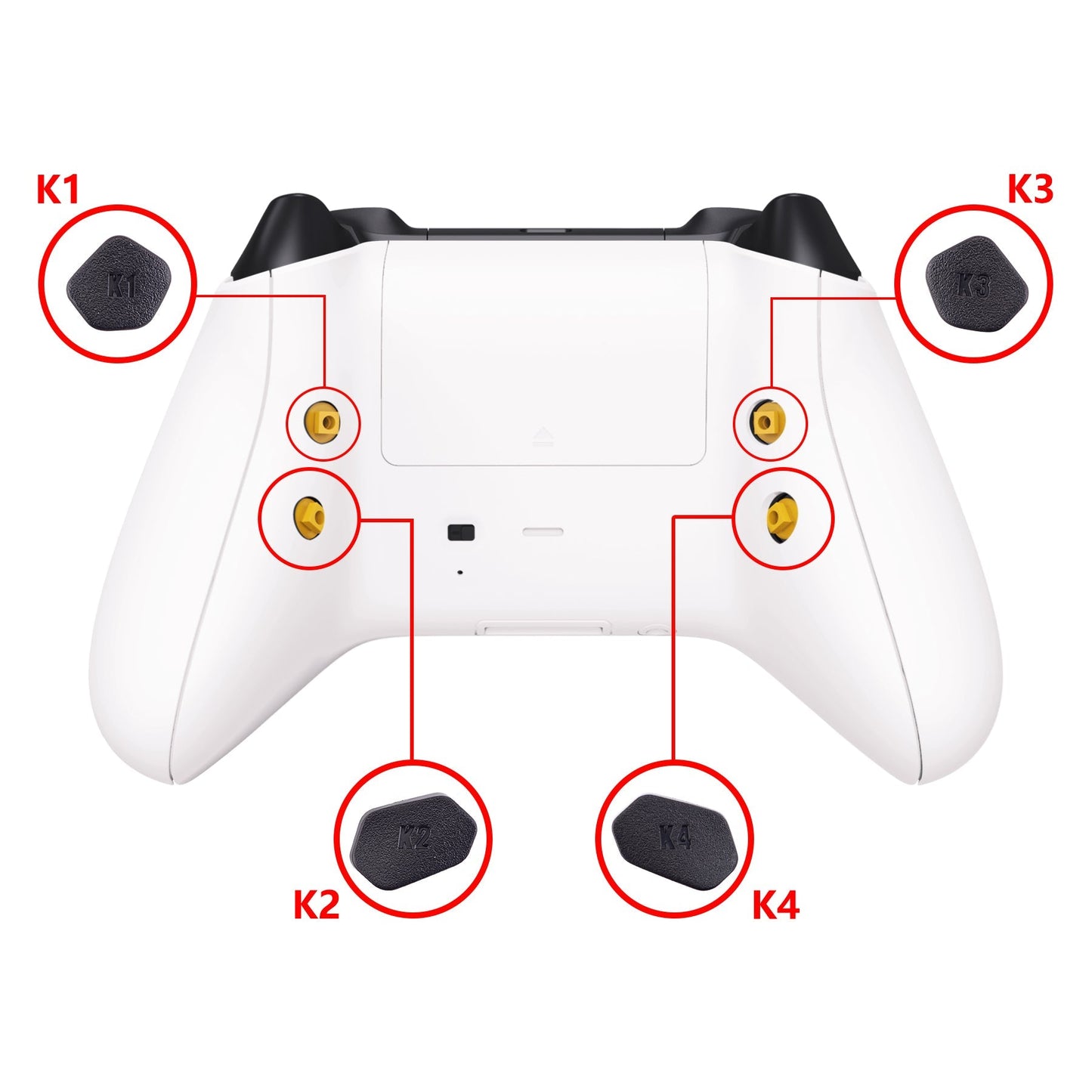 eXtremeRate Retail White HOPE Remappable Remap Kit for Xbox Series X/S Controller, Upgrade Boards & Redesigned Back Shell & Side Rails & Back Buttons for Xbox Core Controller - Controller NOT Included - RX3P3008