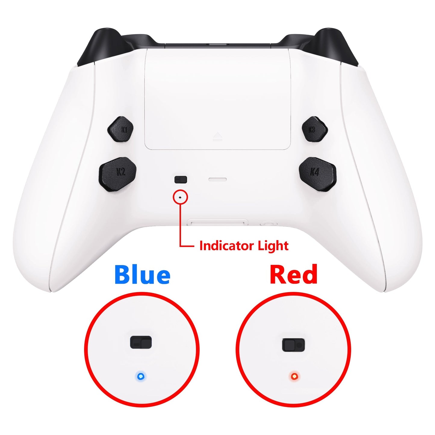 eXtremeRate Retail White HOPE Remappable Remap Kit for Xbox Series X/S Controller, Upgrade Boards & Redesigned Back Shell & Side Rails & Back Buttons for Xbox Core Controller - Controller NOT Included - RX3P3008