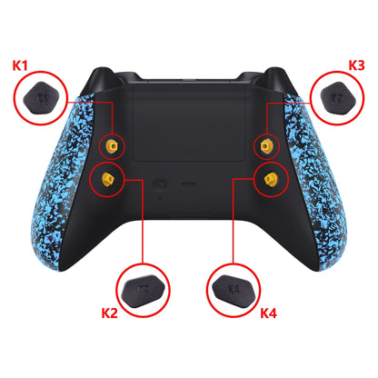 eXtremeRate Retail Textured Blue HOPE Remappable Remap Kit for Xbox Series X/S Controller, Upgrade Boards & Redesigned Back Shell & Side Rails & Back Buttons for Xbox Core Controller - Controller NOT Included - RX3P3044