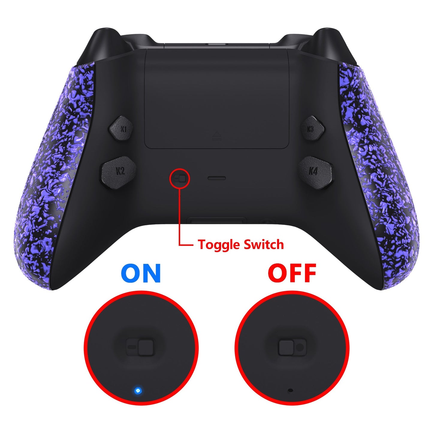 eXtremeRate Retail Textured Purple HOPE Remappable Remap Kit for Xbox Series X/S Controller, Upgrade Boards & Redesigned Back Shell & Side Rails & Back Buttons for Xbox Core Controller - Controller NOT Included - RX3P3046