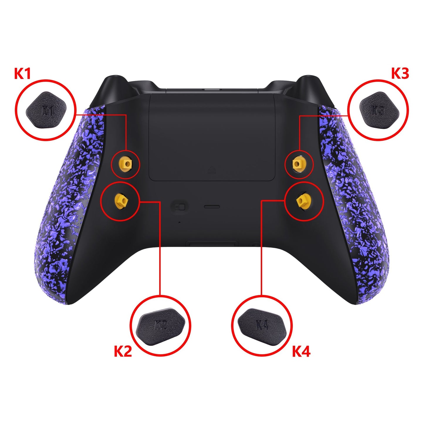 eXtremeRate Retail Textured Purple HOPE Remappable Remap Kit for Xbox Series X/S Controller, Upgrade Boards & Redesigned Back Shell & Side Rails & Back Buttons for Xbox Core Controller - Controller NOT Included - RX3P3046