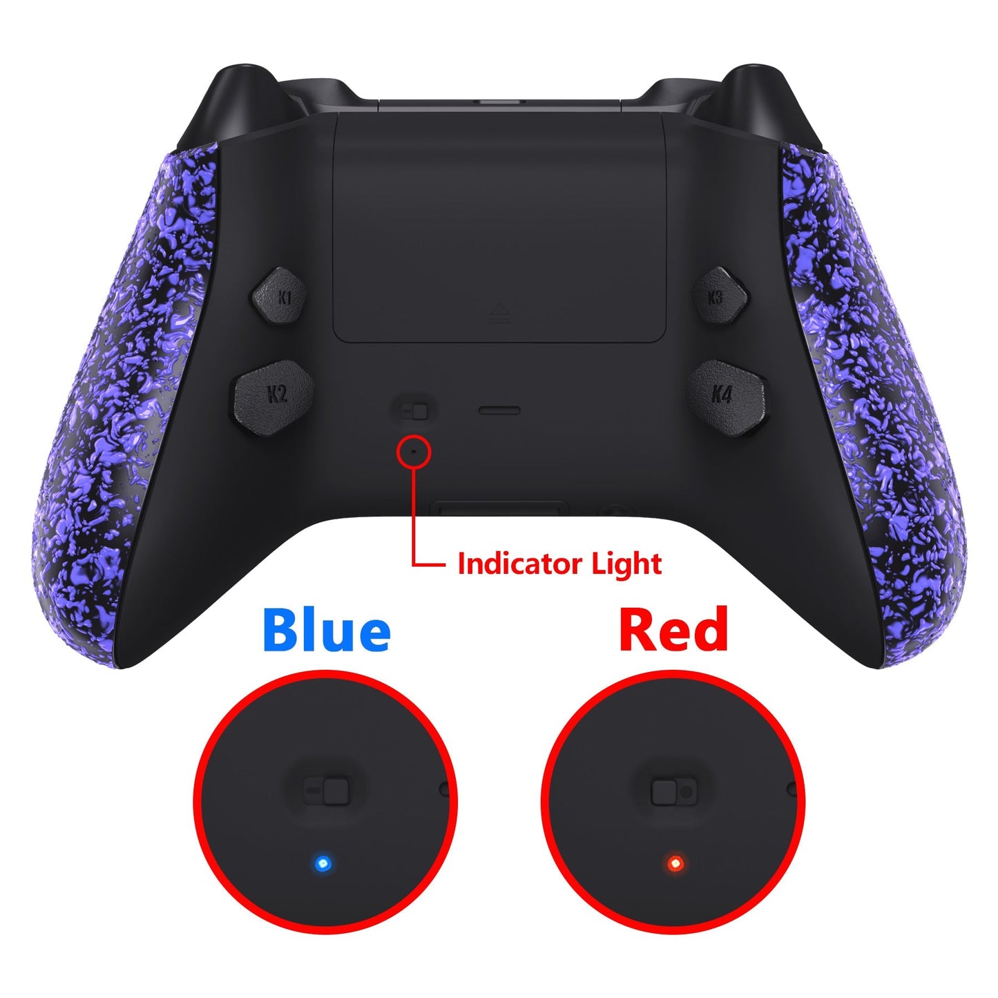 eXtremeRate Retail Textured Purple HOPE Remappable Remap Kit for Xbox Series X/S Controller, Upgrade Boards & Redesigned Back Shell & Side Rails & Back Buttons for Xbox Core Controller - Controller NOT Included - RX3P3046