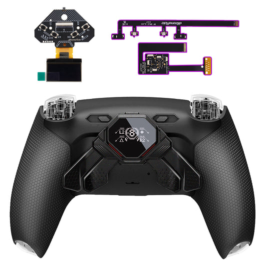 eXtremeRate PS5コントローラーBDM-010/020対応用リアルメタルボタン (RMB) バージョンSPARKバックパドルキット【ブラック】
