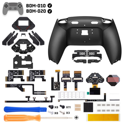 eXtremeRate PS5コントローラーBDM-010/020対応用リアルメタルボタン (RMB) バージョンSPARKバックパドルキット【ブラック】