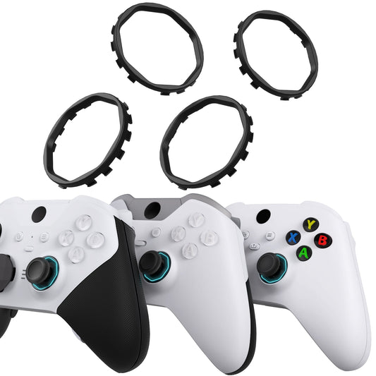 Redesigned Replacement Octagonal Gated Sticks Accent Rings for Xbox Elite Series 2 Core & Elite Series 2 & Xbox Elite, for eXtremeRate ASR Version Shell for Xbox Series X/S Controller - Black eXtremeRate