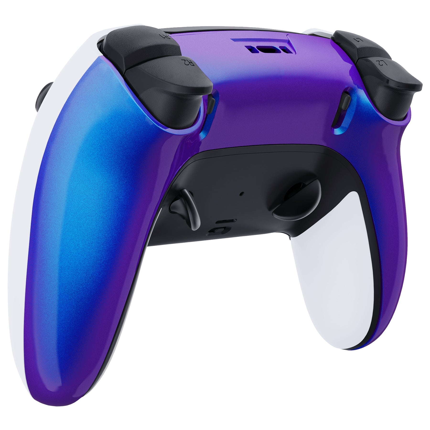 Replacement Back Housing Bottom Shell Compatible with PS5 Edge Controller - Chameleon Purple Blue eXtremeRate